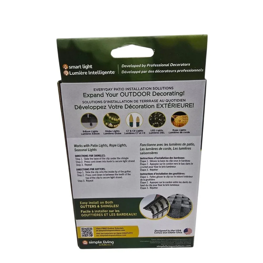 ProDec Patio Lights Up! Everyday Outdoor Patio & Rope Light Clips 20 ct NEW